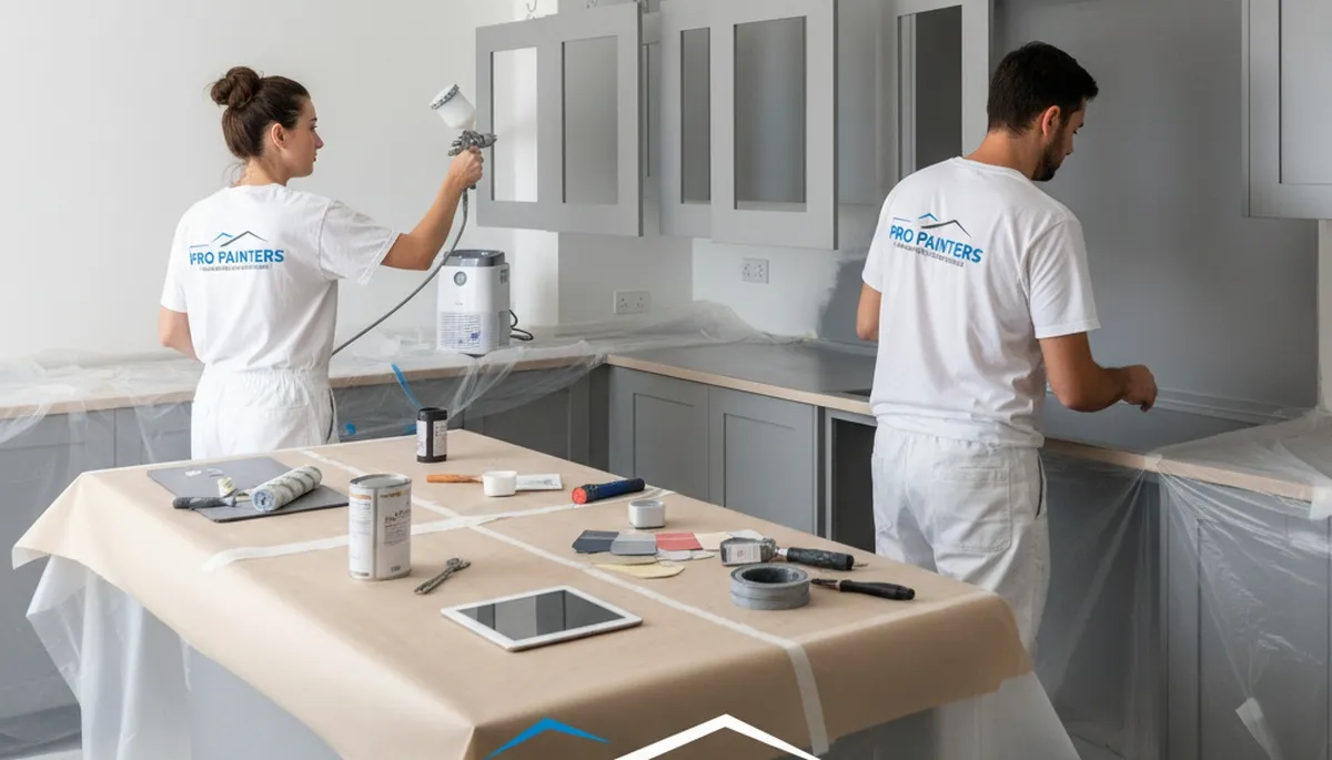 Professional kitchen cabinet painting in Easton, PA by local house-painting experts