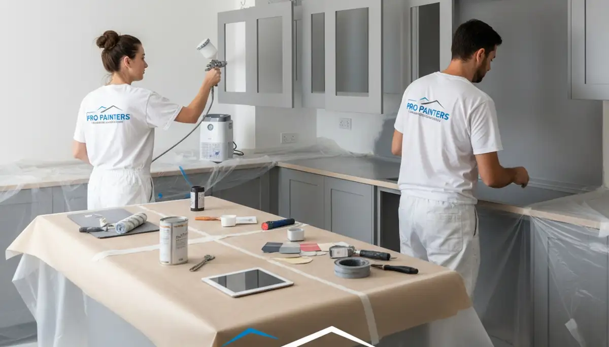 Professional kitchen cabinet painting in Easton, PA by local house-painting experts