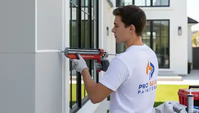 Professional caulking and sealing on Easton, PA home exterior for weatherproof protection