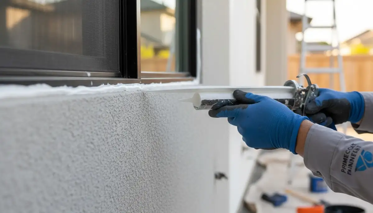 Professional caulking and sealing on Easton PA home exterior for weatherproof protection