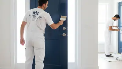 Professional door painting service in Easton, PA restoring exterior and interior doors with smooth finishes