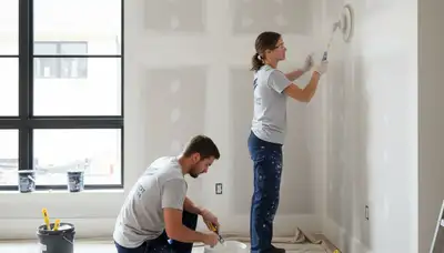 Professional drywall repair and wall restoration by house painters in Easton, PA home interior