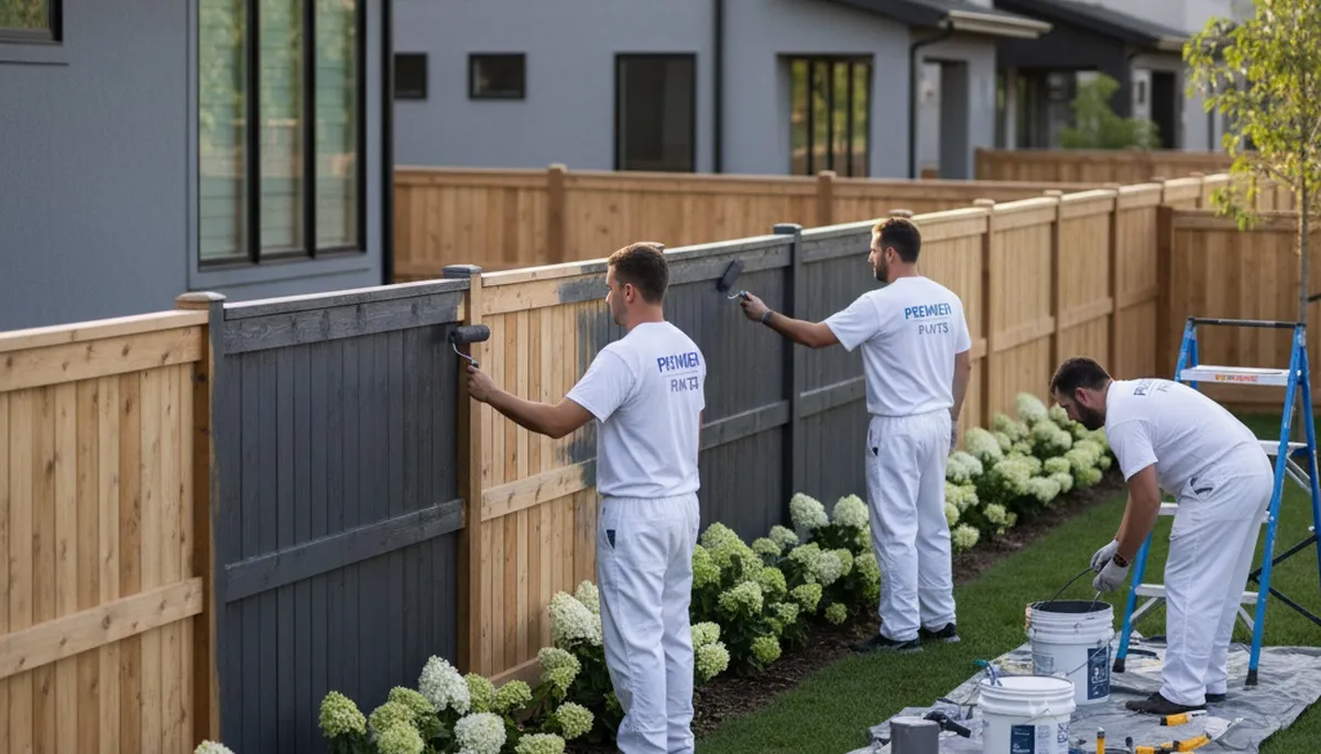 Professional fence painting service in Easton, PA by expert residential painters
