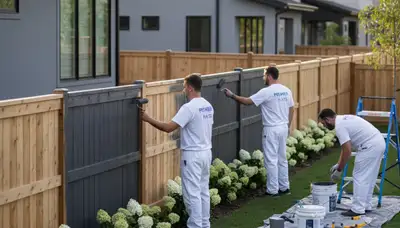 Professional fence painting service in Easton, PA by expert residential painters