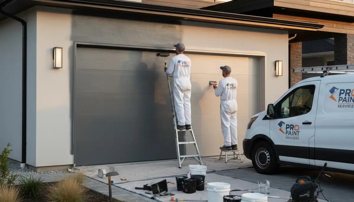 Professional garage door painting by expert house painters in Easton, PA for lasting curb appeal
