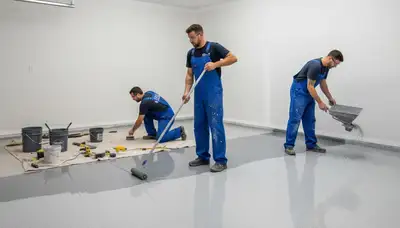 Professional epoxy garage floor coating in Easton, PA providing durable, polished finish