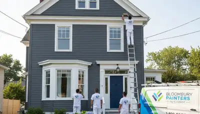 Professional house painters in Easton PA painting home exterior with quality residential finishes