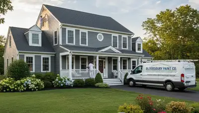 Professional house painters refreshing home exterior in Easton, PA