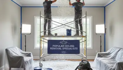 Professional popcorn ceiling removal service in Easton, PA home interior by expert painters